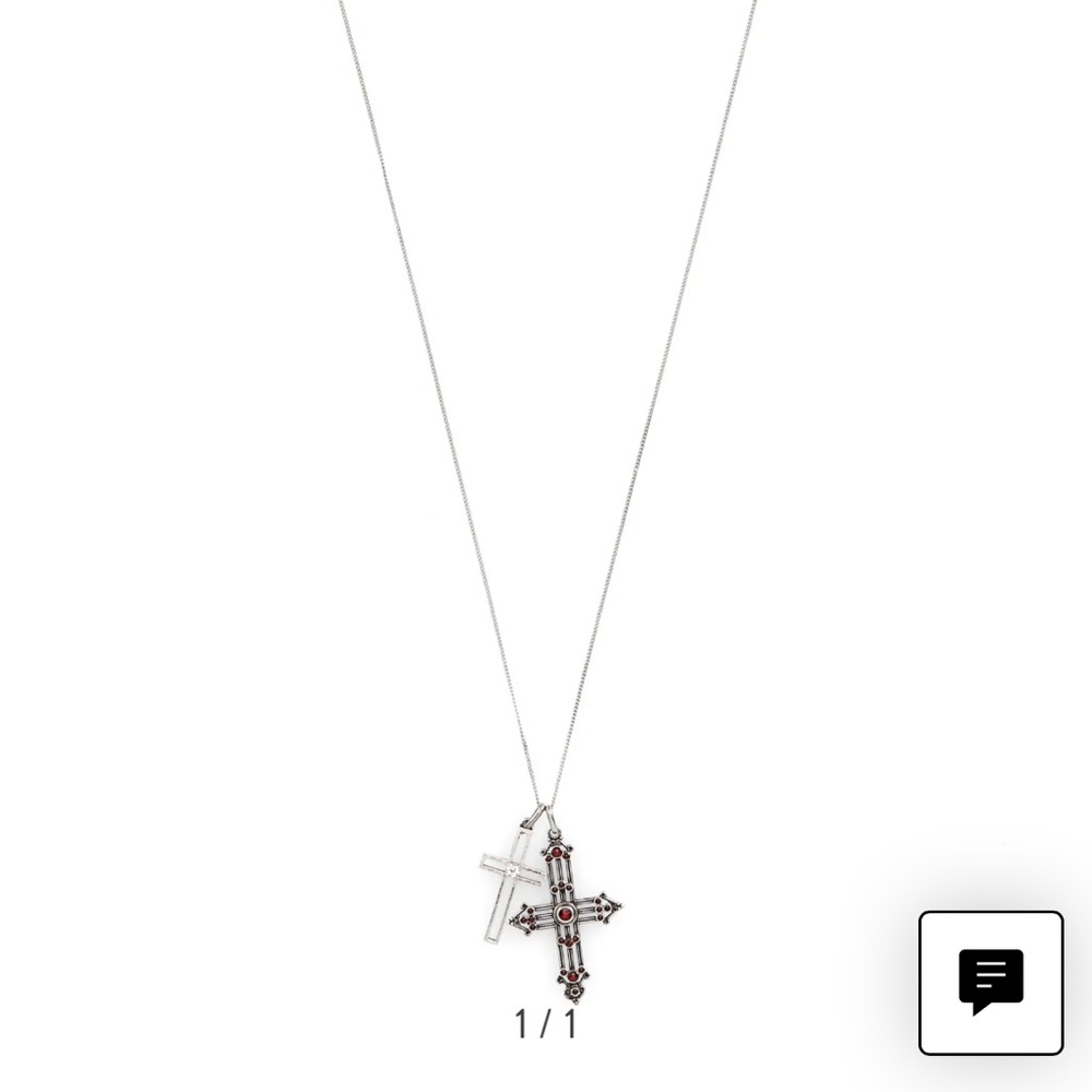 Double Cross Pendant Necklace
SAINT LAURENT